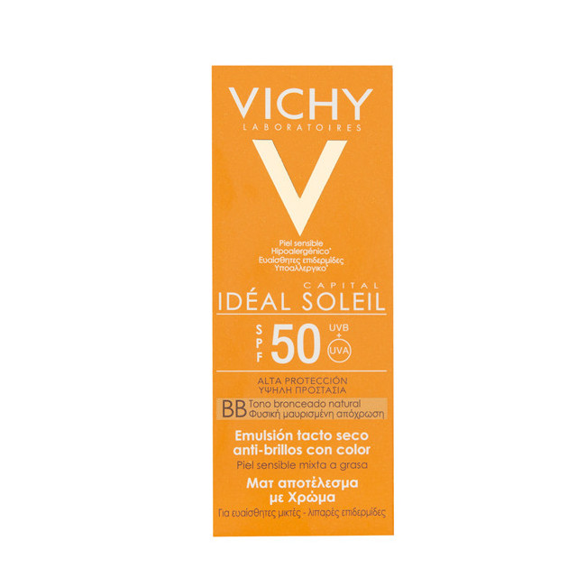 Vichy capital soleil protector solar factor 50 toque seco con color x 50 ml.