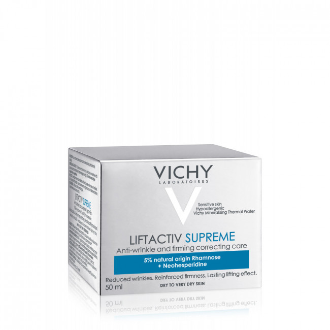 Vichy liftactiv supreme piel seca, crema tratamiento antiarrugas y firmeza global para mujeres +...