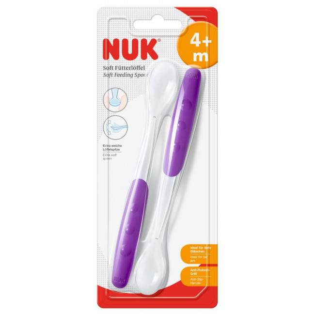 Nuk set 2 cucharas silicona surtidos 