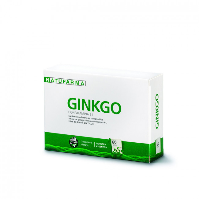 Natufarma ginkgo mejora el rendimiento intelectual x 60 comprimidos.