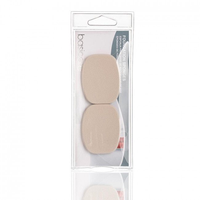 Basiccare esponja de maquillaje rectangular x 2 unidades
