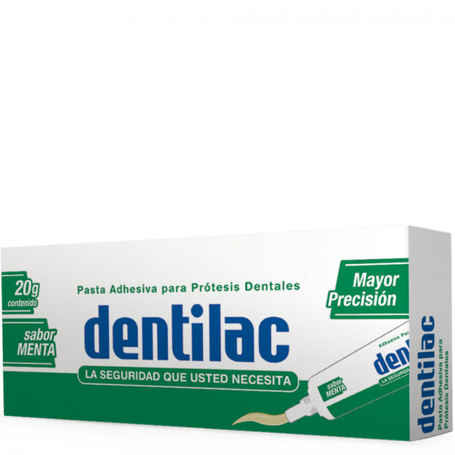 Dentilac pasta adhesiva para prótesis dentales x 20 grs.