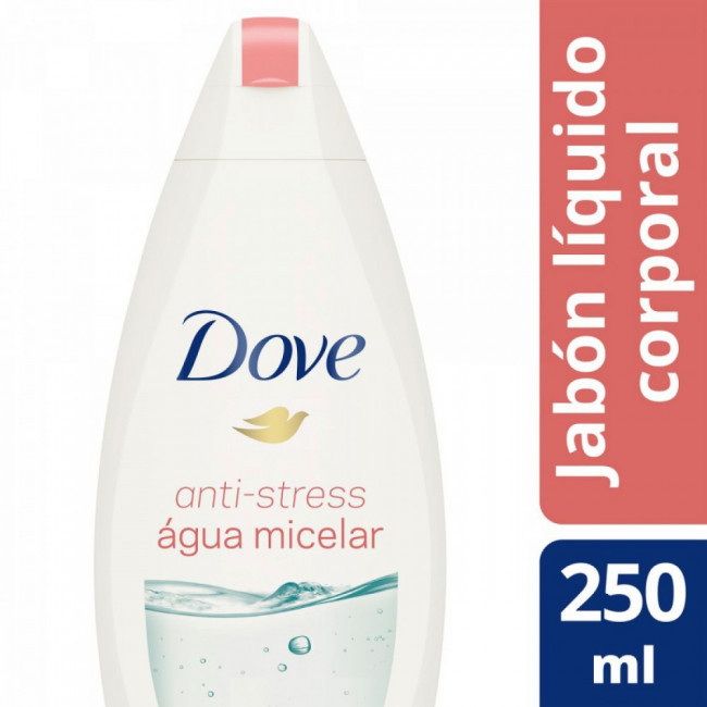 Dove jabón líquido anti-stress x 250 ml.