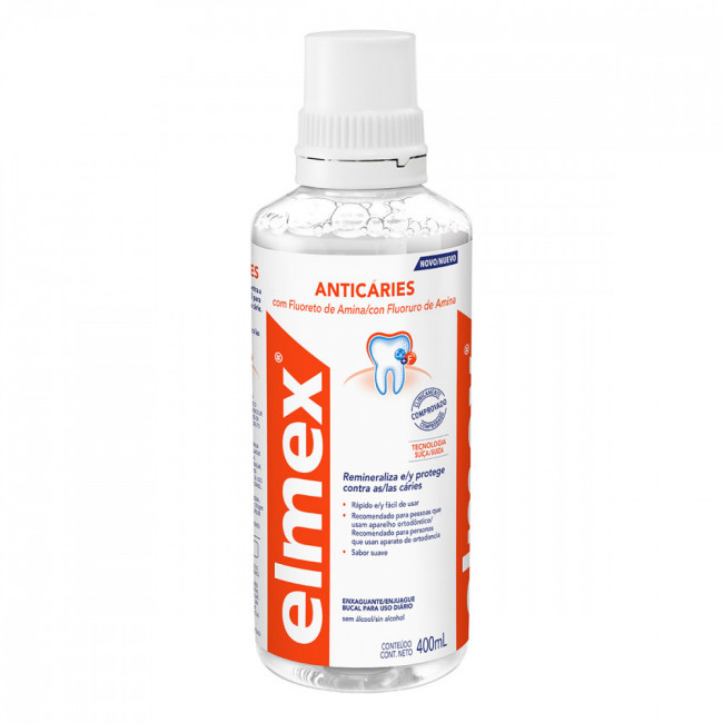 Elmex enjuague bucal anticaries x 400 ml.