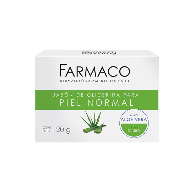 Farmaco jabón glicerina aloe vera x 120 grs.