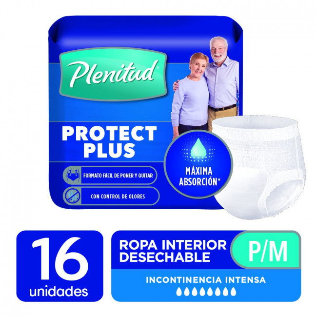 Plenitud ropa interior plus p/m  x16 unidades.