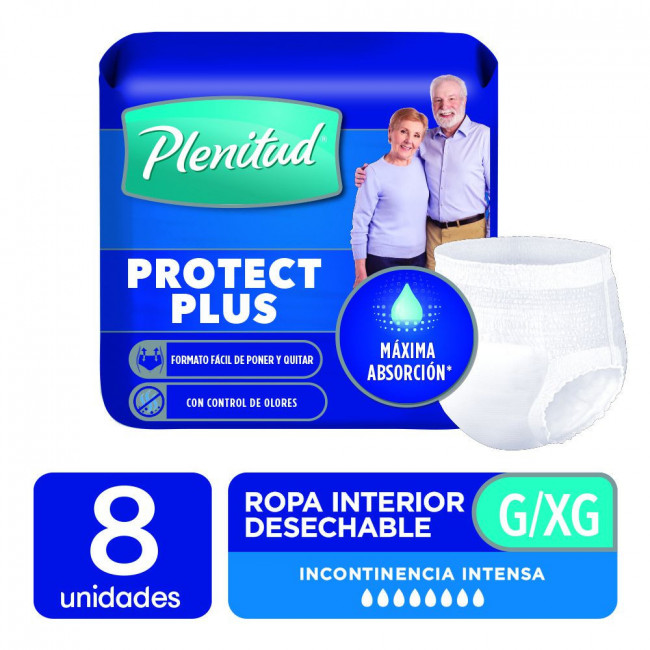 Plenitud ropa interior plus g/xg x 8 unidades.