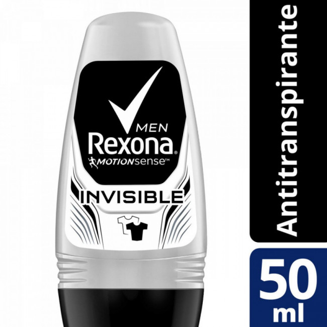 Rexona desodorante hombrer rollon invisible x 50 ml.