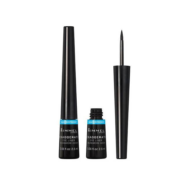 Rimmel ojos delineador líquido negro a prueba de agua x 2,5 ml.