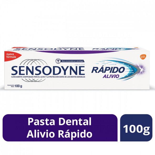 Sensodyne pasta dental rápido alivio x 100 grs.