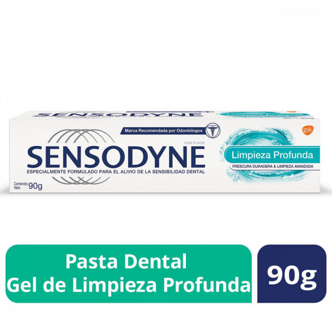 Sensodyne pasta dental limpieza profunda x 90 grs.