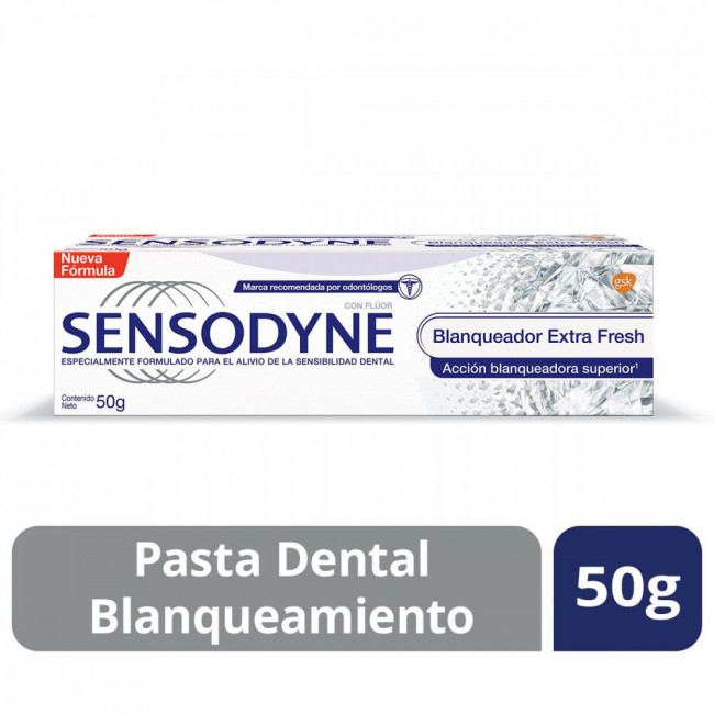 Sensodyne pasta dental blanqueadora extra fresh x 50 ml.