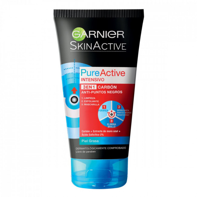 Skin pure active gel exfoliante para puntos negros, ideal para piel grasa x 150 ml.