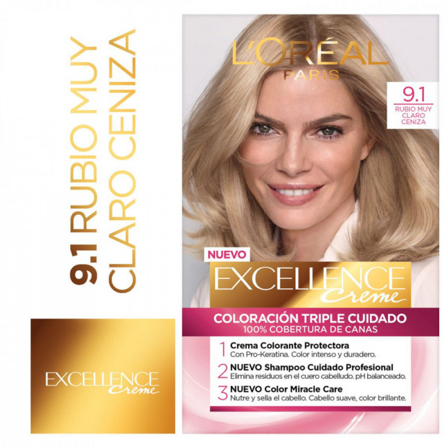 Excellence colágeno coloración para el cabello n 9.1