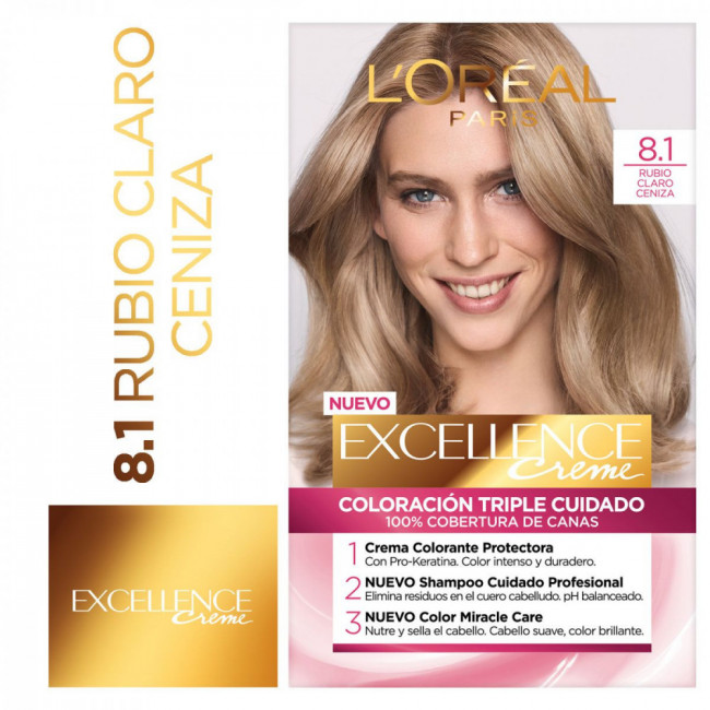 Excellence colágeno coloración para el cabello n 8.1