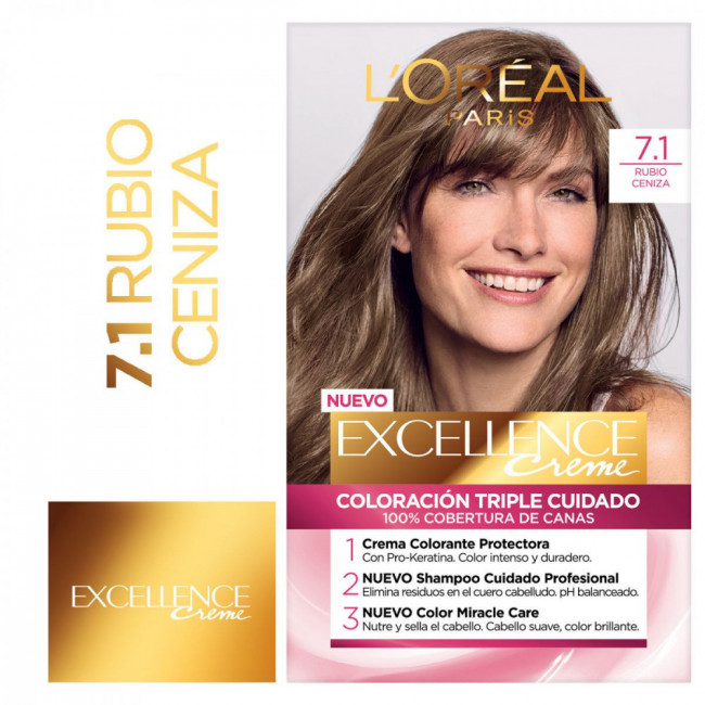 Excellence colágeno coloración para el cabello n 7.1