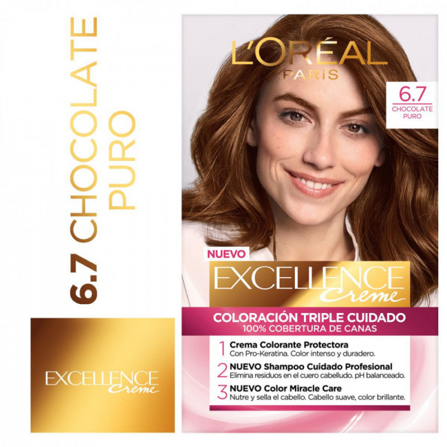 Excellence colágeno coloración para el cabello n 6.7