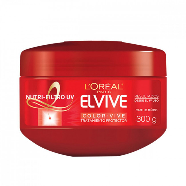 Elvive crema tratamiento colorvive, protege el color hasta por 10 semanas x 300 ml.