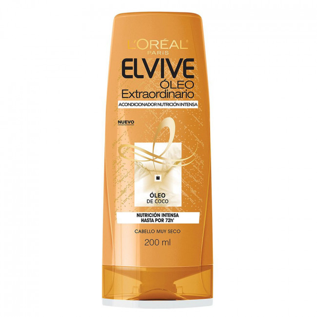 Elvive acondicionador óleo nutritivo extraordinario, nutrición, brillo y suavidad para cabellos...
