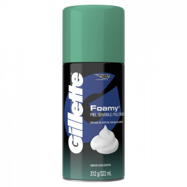 Gillette espuma de afeitar piel sensible x 312 grs.
