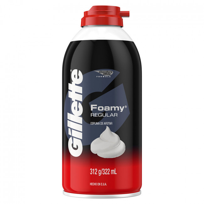 Gillette espuma de afeitar regular x 312 grs.