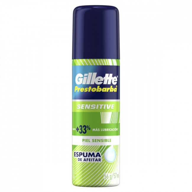 Gillette espuma de afeitar piel sensible x 56 grs.