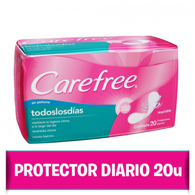 Carefree protección femenina todos los dias x 20 unidades.