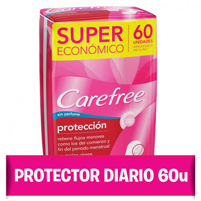 Carefree protección femenina diarios x 60 unidades