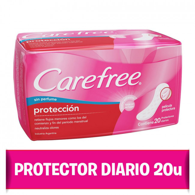 Carefree protección femenina diarios x 20 unidades.