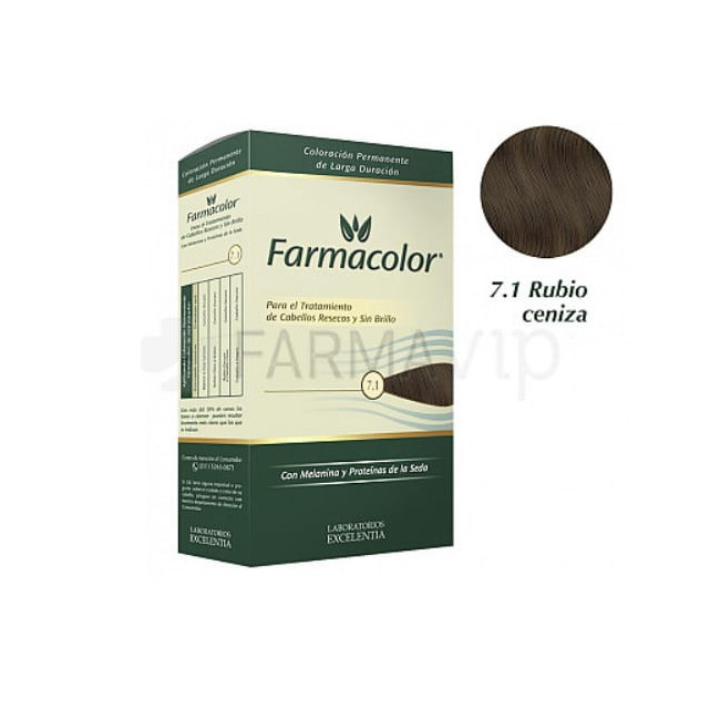 Farmacolor kit 7.1 rubio ceniza.