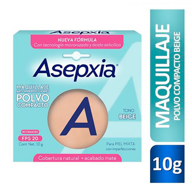 Asepxia maquillaje polvo hf beige x 10grs.