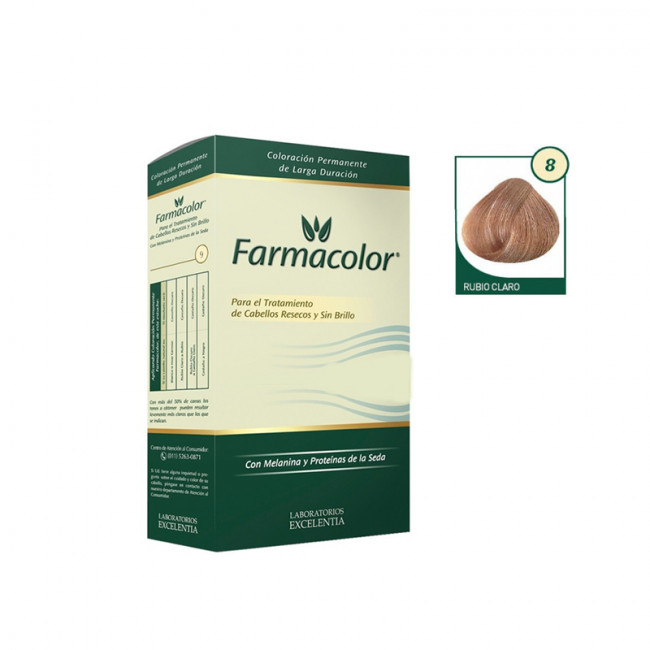 Farmacolor kit 8 rubio claro.