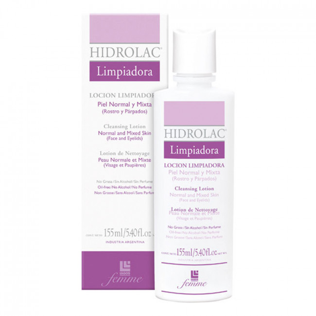 Lagos hidrolac loción limpiadora para rostro x 155 ml.