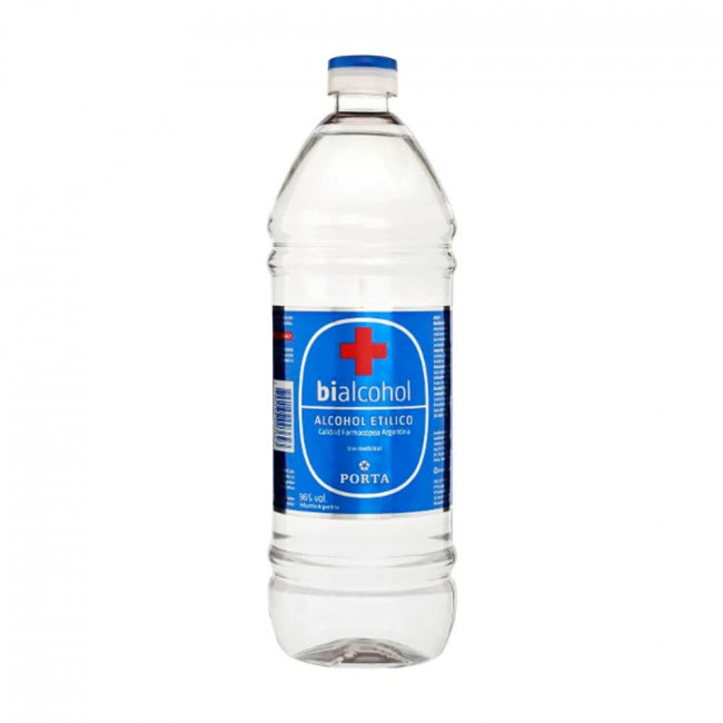 Porta bi-alcohol etílico para uso medicinal al  96% x 500 ml.