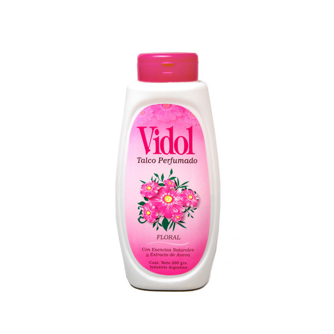 Vidol polvo perfumado talquera x 200 grs.