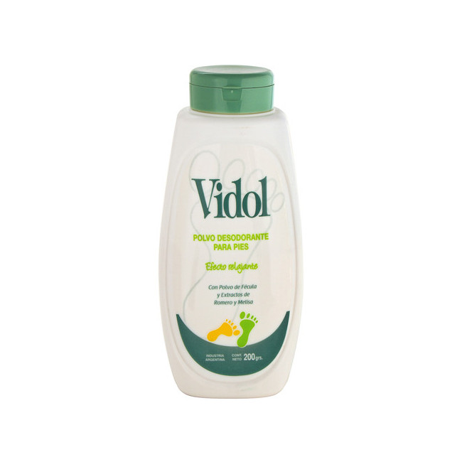 Vidol polvo pédico talquera x 200 grs.
