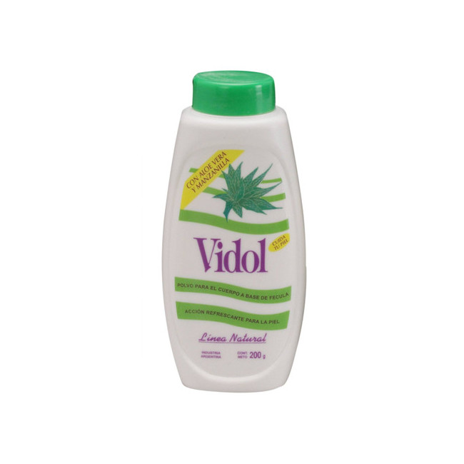 Vidol polvo aloe vera talquera x 200 ml.