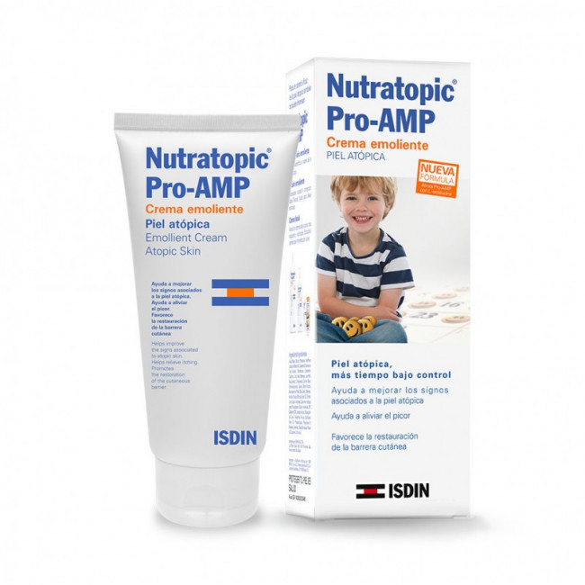 Isdin nutratopic pro amp crema hidratante emoliente alivia el picor, restaura la barrera cutánea...