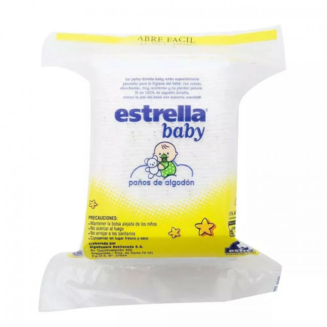 Estrella baby paños de algodón x 40 unidades.