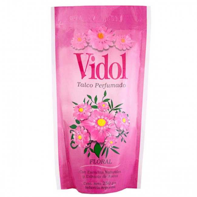 Vidol polvo perfumado bolsa x 250 ml.