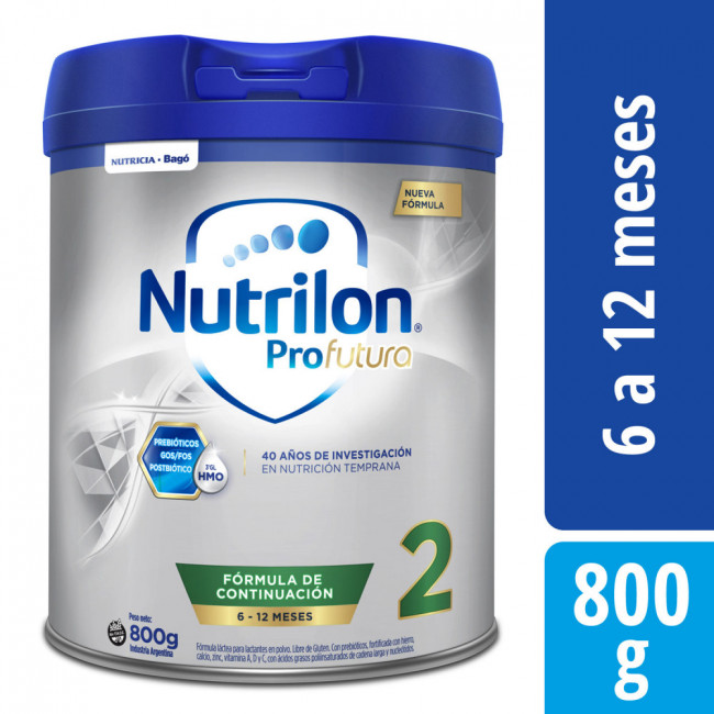 Nutrilon profu 2 lata, indicada desde los 6 a 12 meses de edad x 800 grs.