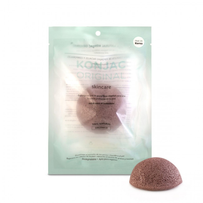 Konjac esponja facial roja francés. 