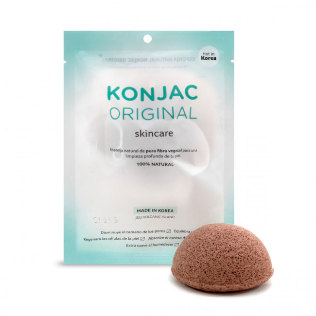 Konjac esponja facial arcilla volcánica.