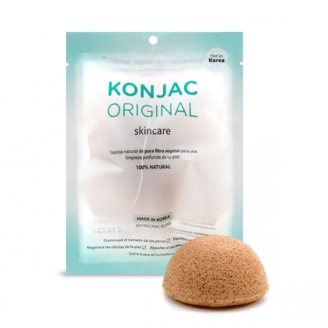 Konjac esponja facial arcilla amarilla.
