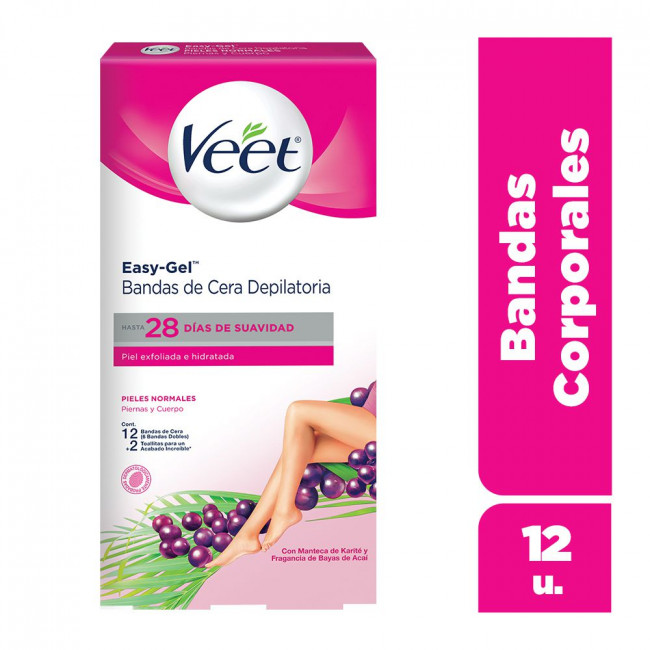 Veet banda depilatoria normal x 12 unidades.