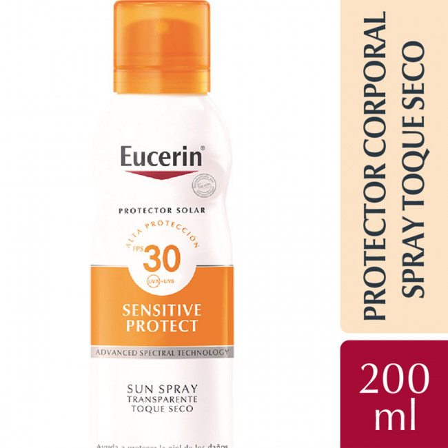 Eucerin solar factor 30 toque seco spray x 200 ml.