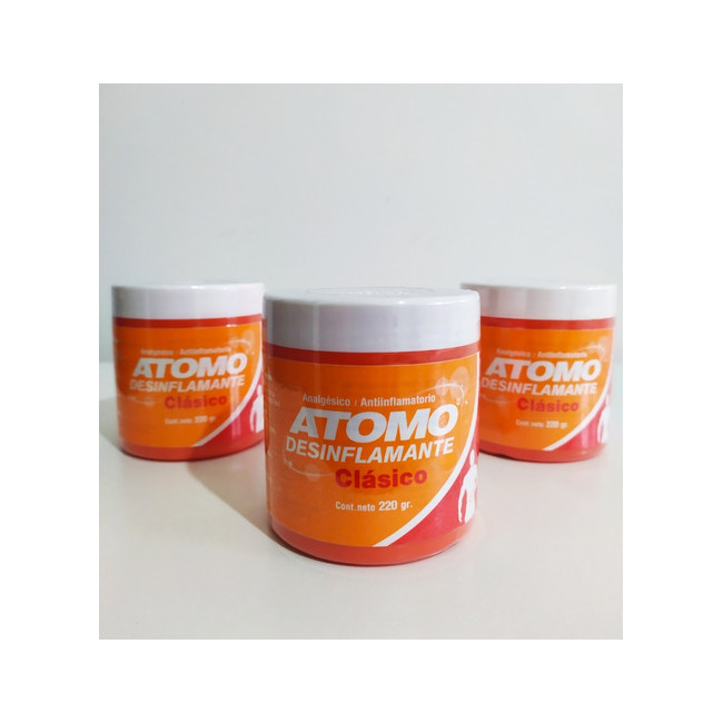 Atomo desinflamante clásico analgésico antiinflamatorio  pote x 220 grs.