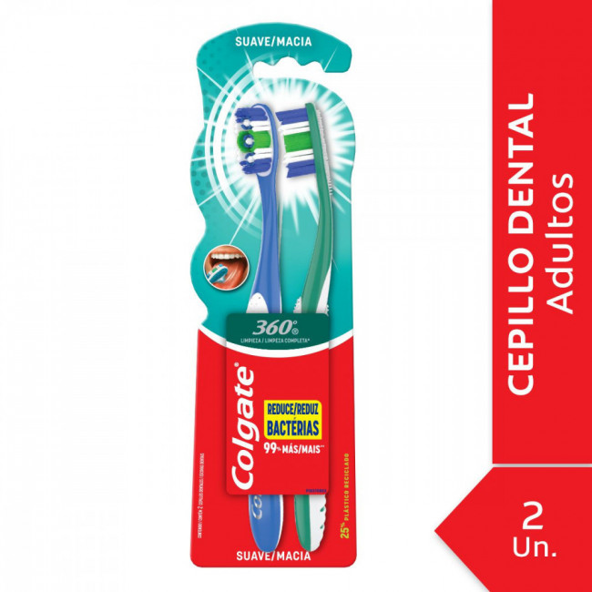 Colgate cepillo 360 suave 2 x 1