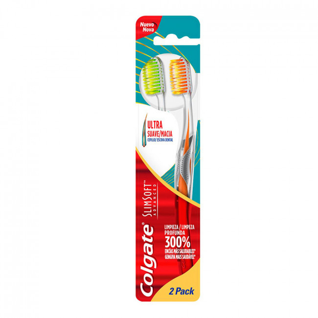 Colgate cepillo slimsoft advanced 2 x 1