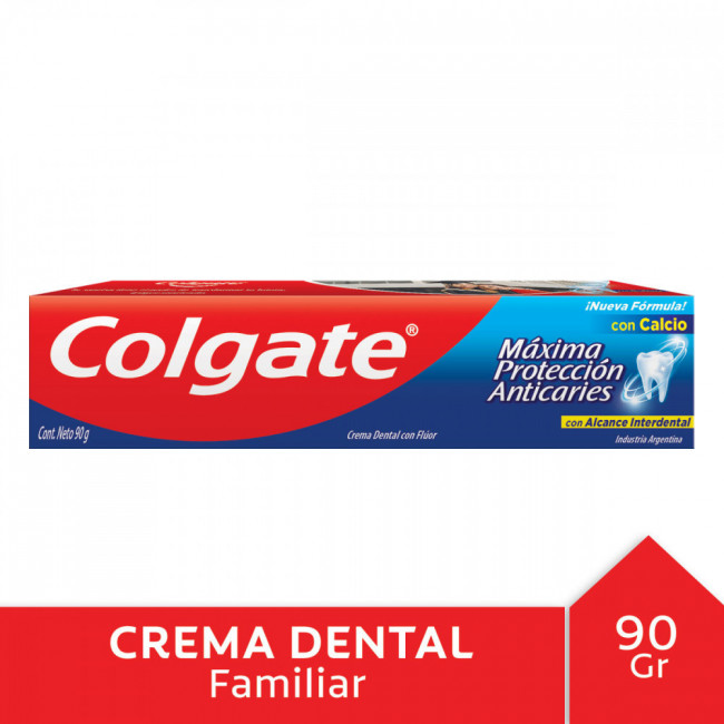 Colgate crema dental anti-caries calcio x 90 grs.